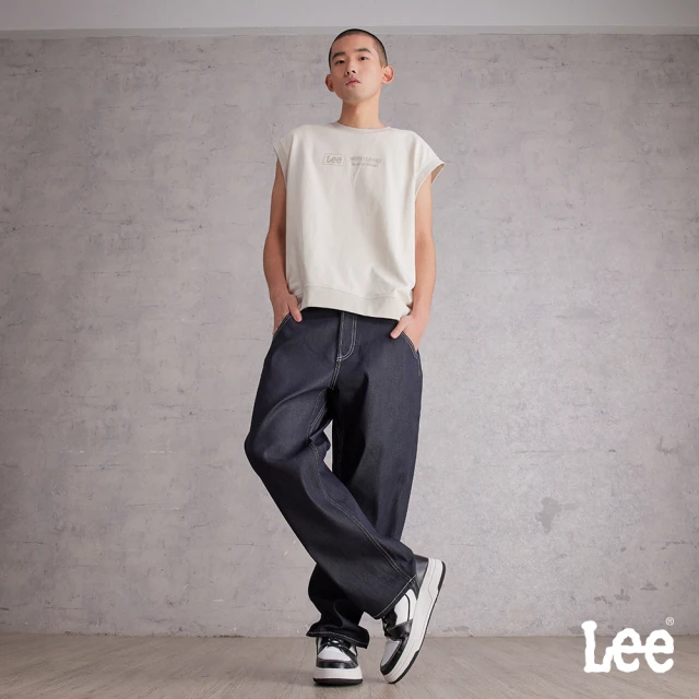 【Lee 官方旗艦】男裝 牛仔褲 / 601 闊腿褲 寬褲 深藍洗水 IndiGO系列(LB517008898)
