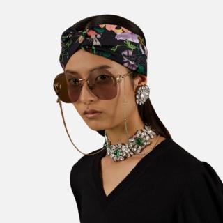 【GUCCI 古馳】多邊形無框太陽眼鏡(GG1203S-003)