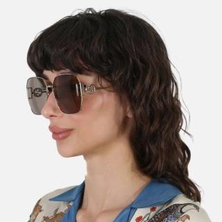 【GUCCI 古馳】方形金屬太陽眼鏡(GG1207SA-005)
