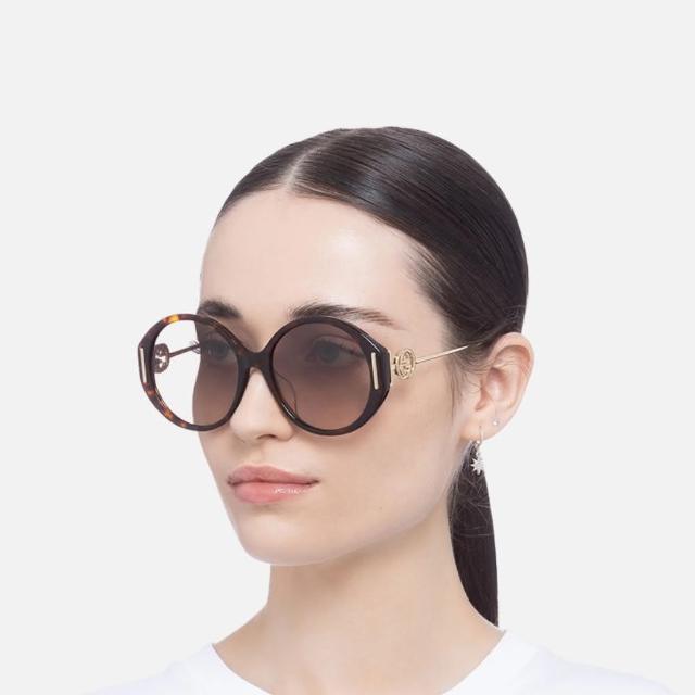 GUCCI 古馳 圓形金屬太陽眼鏡 GG1202SK-003