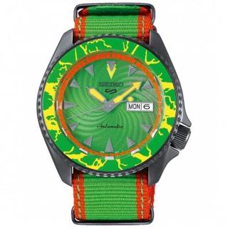 【SEIKO 精工】5 Sports 快打旋風布蘭卡聯名機械錶(4R36-08T0G SRPF23K1)