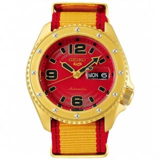 【SEIKO 精工】5 Sports 快打旋風桑吉爾夫聯名機械錶(4R36-08S0Y SRPF24K1)