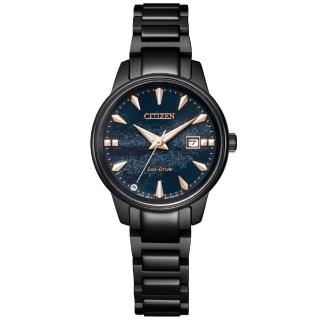 【CITIZEN 星辰】PAIR系列 天川銀河限定 精緻高雅光動能腕錶/29.2mm(EW2595-81L)