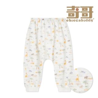 【奇哥】Chic a Bon 嬰幼童裝 熱帶雨林嬰兒長褲-天絲橫紋單面布(3-36個月)
