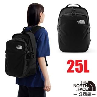 【The North Face】BTC DAYPACK 大容量日用通勤電腦揹包25L.休閒旅遊揹包.雙肩後揹包(8B1Z-KX7 黑 N)