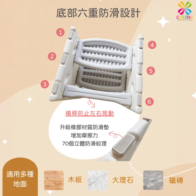 【Caring】兒童扶手階梯凳-可愛小羊駝(升級版 學習椅 椅凳)