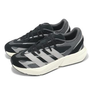 【adidas 愛迪達】慢跑鞋 Lightblaze 男鞋 黑 灰 緩震 反光 運動鞋 休閒鞋 愛迪達(JH6943)