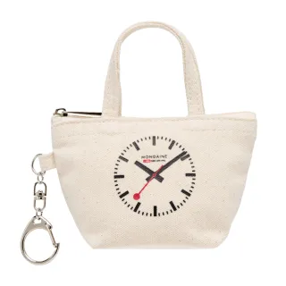 【MONDAINE 瑞士國鐵】Petite迷你吊飾小包/耳機包/零錢包/鑰匙包 – White Tote