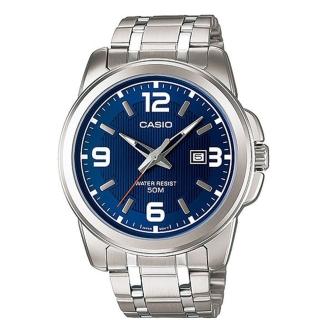 【CASIO 卡西歐】MTP-1314D-2A 大錶徑日期顯示紳士男指標錶款(簡約潮流 錶徑約4.49公分)