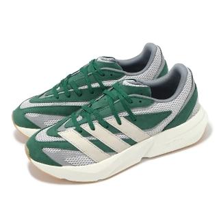【adidas 愛迪達】慢跑鞋 Lightblaze 男鞋 綠 灰 膠底 復古 麂皮 緩震 休閒鞋 愛迪達(JR2616)