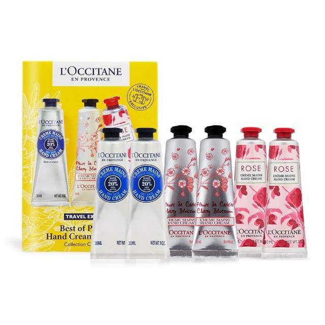 【L’Occitane 歐舒丹】30ml護手霜6件套組 玫瑰X2乳油木X2櫻花X2(國際航空版)