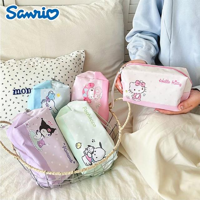 【SANRIO 三麗鷗】可愛三麗鷗手拎化妝包收納包(酷洛米/大耳狗/美樂蒂/帕恰狗/凱蒂貓)