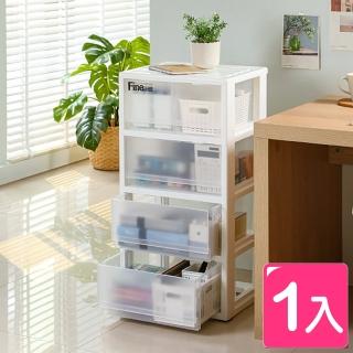 【真心良品】面寬42.1cm KEYWAY聯府 集寶四層收納櫃80L-1入(四層櫃 置物櫃 整理櫃 LR40)