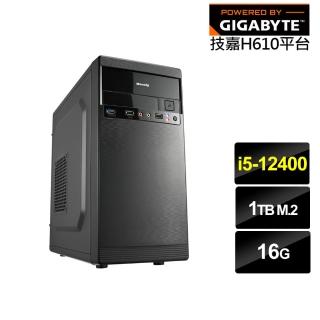 【技嘉平臺】i5六核{預言家GN07C}文書電腦(i5-12400/H610/16G/1TB)