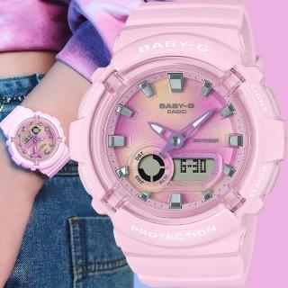 【CASIO 卡西歐】BABY-G 扎染圖案雙顯手錶 送禮 禮物 推薦(BGA-280TD-4A)