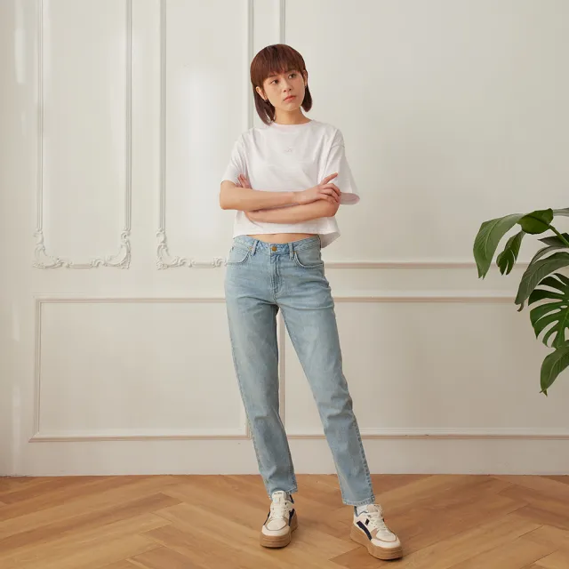 【Lee】女裝 牛仔褲 / 413 高腰標準小直筒 淺藍洗水(LB517048830)