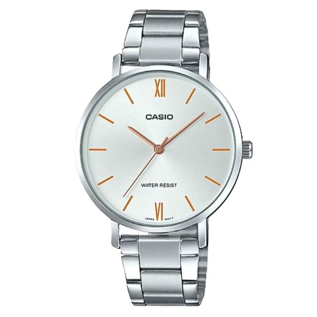 【CASIO 卡西歐】氣質文青鋼帶女錶(LTP-VT01D-7B)