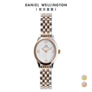 【Daniel Wellington】Ophelia Mini 25.5x22mm 橢圓雙色鍊帶腕錶(兩款任選)