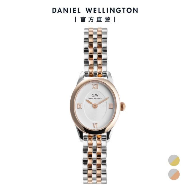 【Daniel Wellington】Ophelia Mini 25.5x22mm 橢圓雙色鍊帶腕錶(兩款任選)