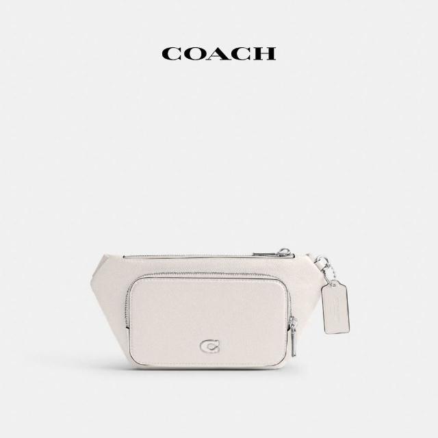 【COACH】蔻馳官方直營 經典Logo腰包-粉筆白色(CM334)