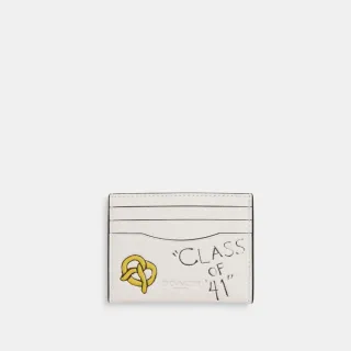 【COACH】蔻馳官方直營 素描印花纖巧型證件卡夾-白堊彩(CAJ48)
