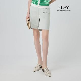 【ILEY 伊蕾】愛心釦縲縈五分老爺褲(灰；M-2L；1252026148)