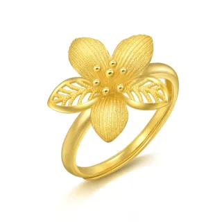 【點睛品】桃花 婚嫁黃金戒指_計價黃金