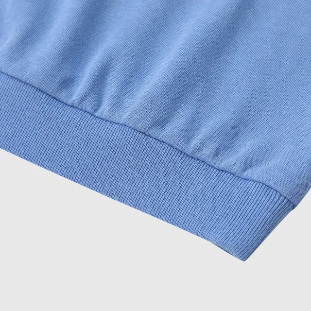 【GAP】男幼童裝 Logo印花圓領大學T-藍色(744757)