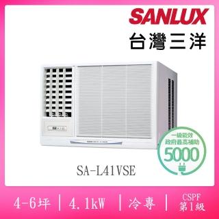 【SANLUX 臺灣三洋】福利品4-6坪左吹式一級變頻冷專窗型冷氣(SA-L41VSE)