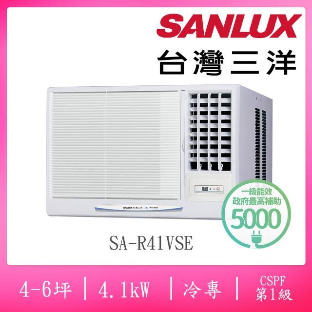 【SANLUX 台灣三洋】福利品4-6坪右吹式一級變頻冷專窗型冷氣(SA-R41VSE)