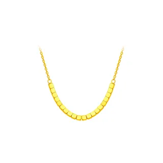 【周大福】ING系列 蹦迪方珠黃金項鍊_計價黃金(鍊長40cm)