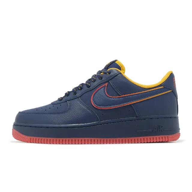 【NIKE 耐吉】休閒鞋 Air Force 1 07 LV8 Retro Pack 深藍 紅 黃 男鞋 AF1(HV5752-410)
