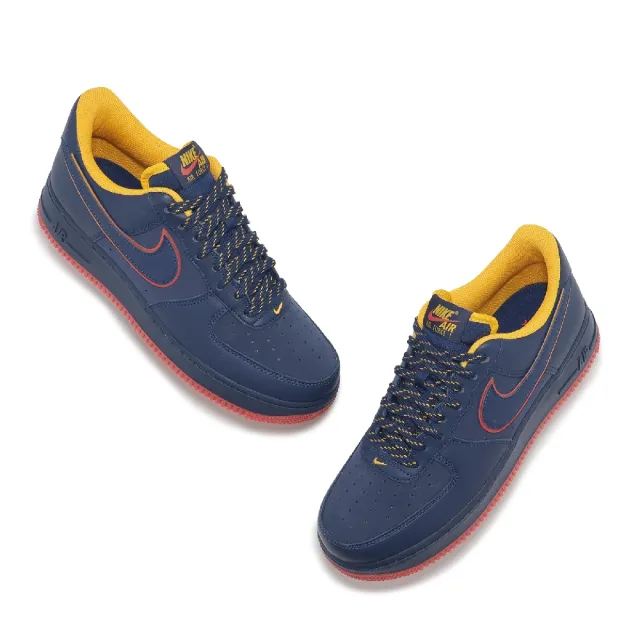 【NIKE 耐吉】休閒鞋 Air Force 1 07 LV8 Retro Pack 深藍 紅 黃 男鞋 AF1(HV5752-410)