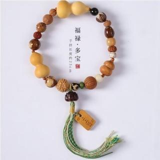 【勝弘珠寶】多寶十八子檀木精雕葫蘆手串