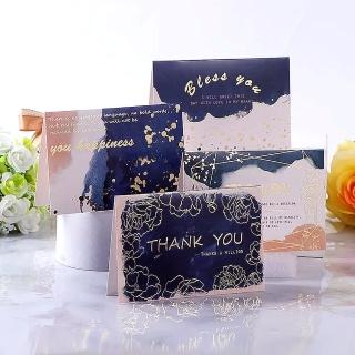 【野思】附信封。4款燙金寄情語錄創意卡片/萬用卡/感謝卡(含燙金信封)