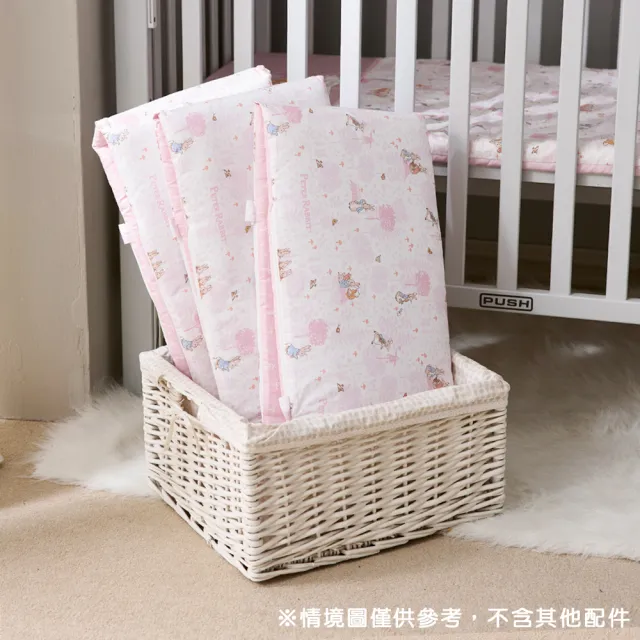 【奇哥】悅讀比得兔大床可拆洗護圈/床圍 370x29cm(嬰兒床圍 寶寶防撞 安全防護 床邊護欄 防螨抗菌)