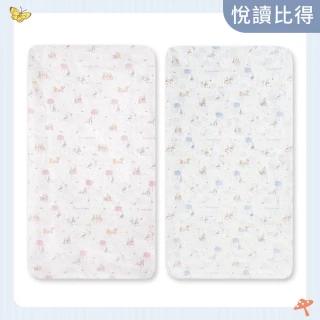 【奇哥官方旗艦】悅讀比得兔床包-M 60&times;120cm+床墊包覆13cm(嬰兒床床包 床單)