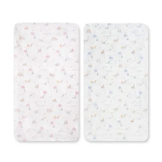 【奇哥官方旗艦】悅讀比得兔床包-M 60×120cm+床墊包覆13cm(嬰兒床床包 床單)