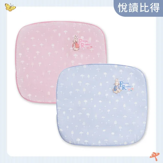 【奇哥】悅讀比得兔圓型枕套2入 29×26×4cm(枕頭套 嬰兒枕頭套 透氣枕套 四季枕套)