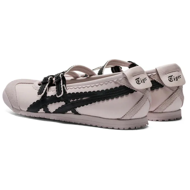 【Onitsuka Tiger】鬼塚虎 粉底黑虎爪紋 MEXICO 66 TGRS 休閒鞋 (1182A678-700)