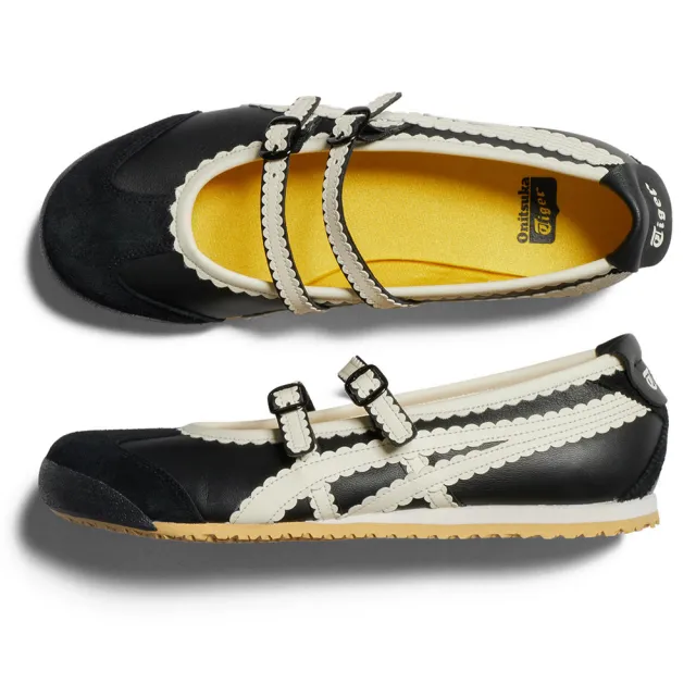 【Onitsuka Tiger】鬼塚虎 黑底白虎爪紋 MEXICO 66 TGRS 休閒鞋 (1182A678-001)