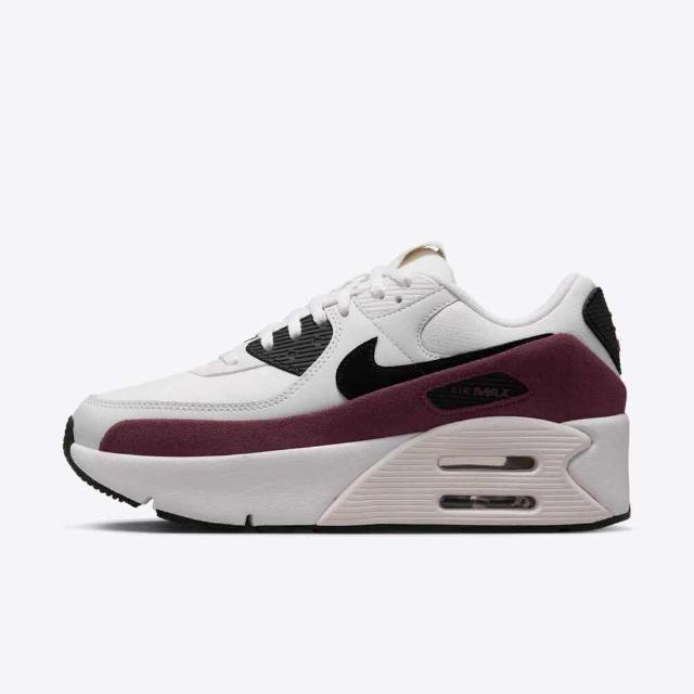 【NIKE 耐吉】Air Max 90 Lv8 女 休閒鞋 運動 復古 雙層氣墊 緩震 厚底 白 深紅(FD4328-107)