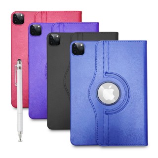 【DW 達微科技】LP126動感旋轉款 iPad Pro 11吋 2024 平板保護皮套(附精細觸控筆)