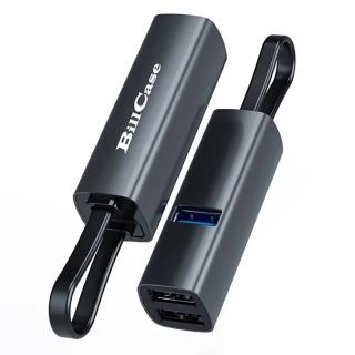 【Bill Case】高階Type C 多功5孔TF SD USB 3讀卡擴充HUB 鈦灰(支援iPhone15 16全新系列)