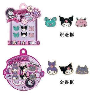 【小樽漁場】日本正版授權 三麗鷗 Sanrio 酷洛米 耳針(kuromi 不鏽鋼 耳釘3對入)