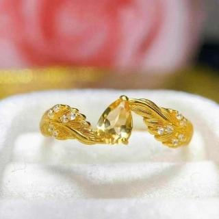 【勝弘珠寶】天然黃水晶戒指