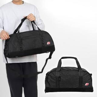 【NEW BALANCE】旅行包 Legacy Icon 黑 紅 可調背帶 可拆式 健身包 旅行袋 手提包 包包 NB(LAB51504BK)