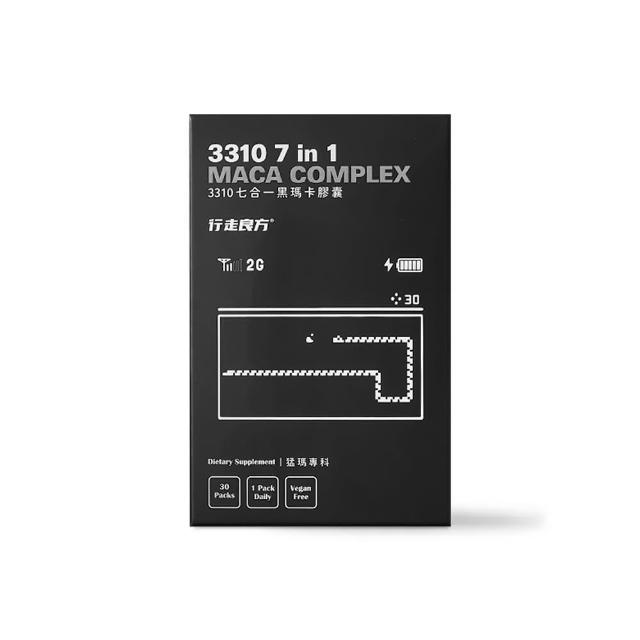 【行走良方】3310七合一黑瑪卡膠囊(60粒/盒-7合1祕魯紅黑瑪卡+L-精氨酸+紅莧菜+透納葉+管花肉蓯蓉+葫蘆巴)