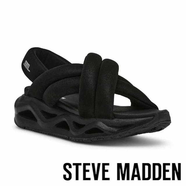 【steve madden】澎澎交叉挖空厚底涼鞋 HURDLE 2(黑色)