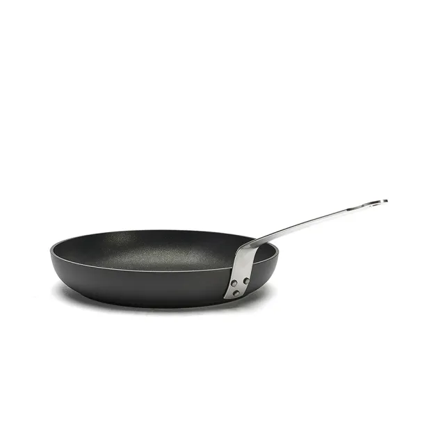 【de Buyer 畢耶】CHOC密極黑系列 平底不沾鍋28cm-IH爐可用鍋(可烤箱/感應爐)
